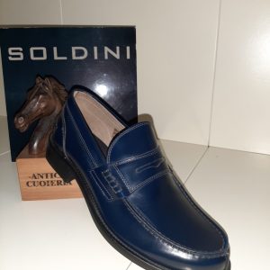 Soldini MOCASSINO LEGGERO CON MORSETTO UOMO SUOLA CUOIO VERDE - Scarpe Mocassini  Uomo 130,00 €