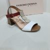 sandalo in pelle multicolor tacco 5