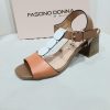 sandalo in pelle multicolor tacco 5