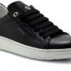 Sneaker in pelle con fondo in gomma