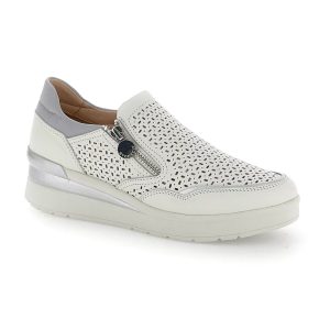 SLIP ON CON ZIP LATERALE CREAM 50 STONEFLY DONNA