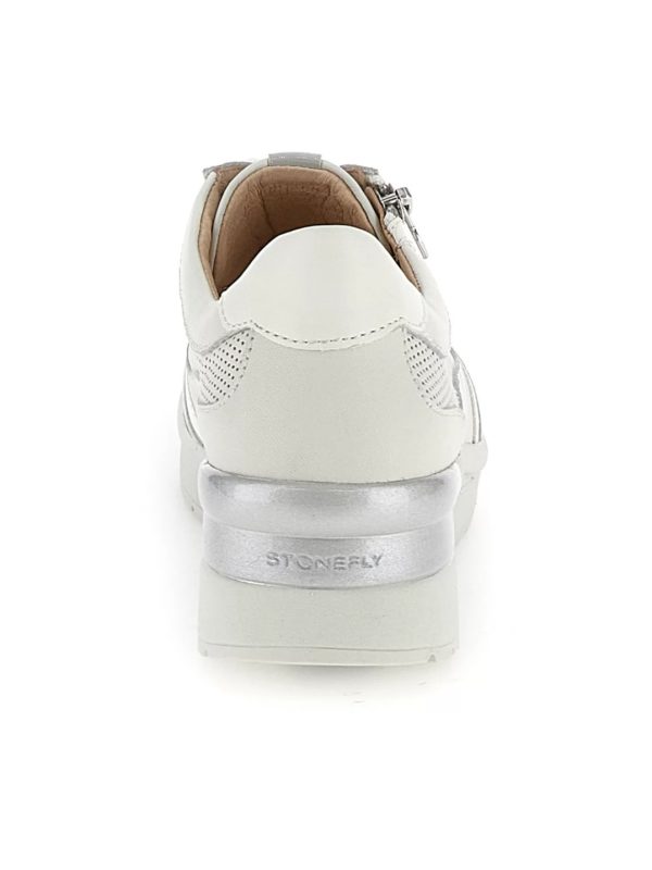 SNEAKER ALLACCIATA CON ZIP LATERALE CREAM 52 STONEFLY DONNA - immagine 5