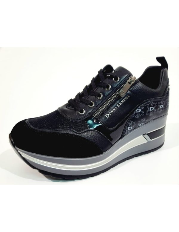 SNEAKERS CON LACCI E ZIP LATERALE DONNA SERENA