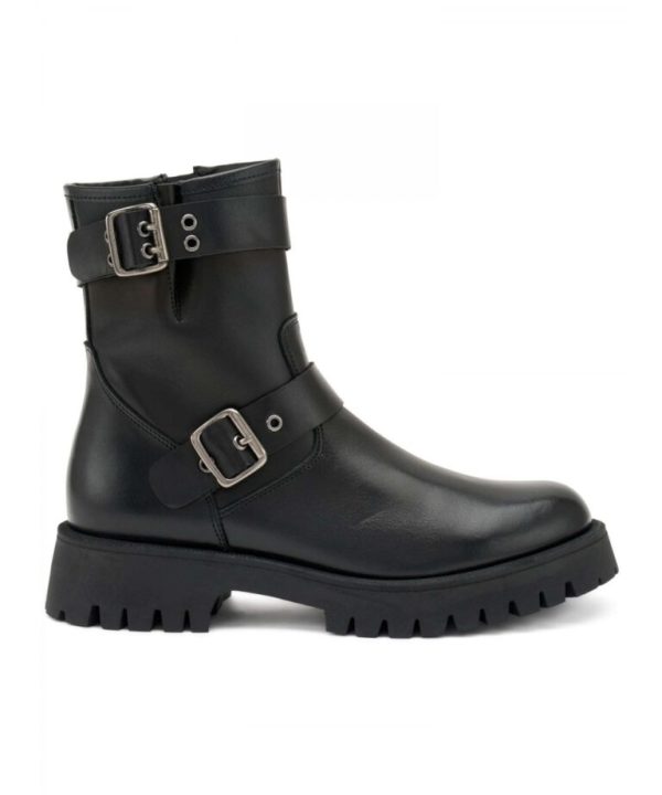 STIVALETTO CON DOPPIE FIBBIE LATERALE FRAU DONNA
