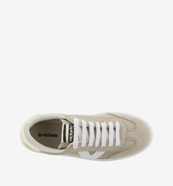 SNEAKERS CON PIATTAFORMA BARCELLONA IN RETE E CAMOSCIO VICTORIA DONNA - immagine 5