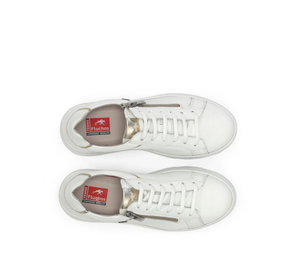 SNEAKERS ALLACCIATA CON ZIP LATERALE POMPAS FLUCHOS DONNA - immagine 4
