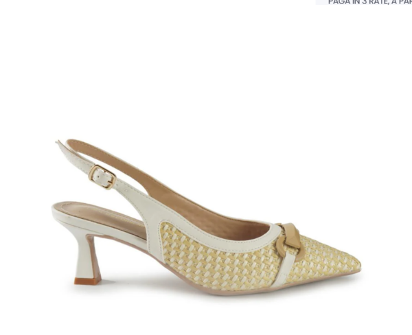 CHANEL SLINGBACK IN RAFFIA TACCO 6 FRANCESCO MILANO