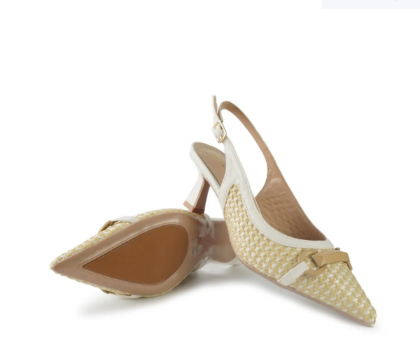 CHANEL SLINGBACK IN RAFFIA TACCO 6 FRANCESCO MILANO - immagine 3