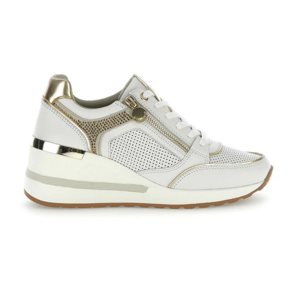 SNEAKERS ALLACCIATA E ZIP LATERALE CON ZEPPA 4 MINA STONEFLY DONNA