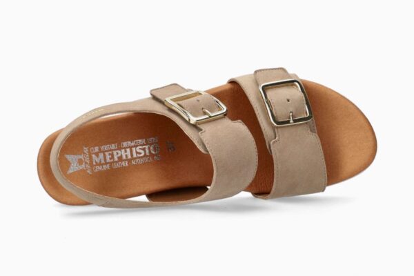 SANDALO A DUE FASCE REGOLABILE CON ZEPPA 3CM MEPHISTO DONNA - immagine 3