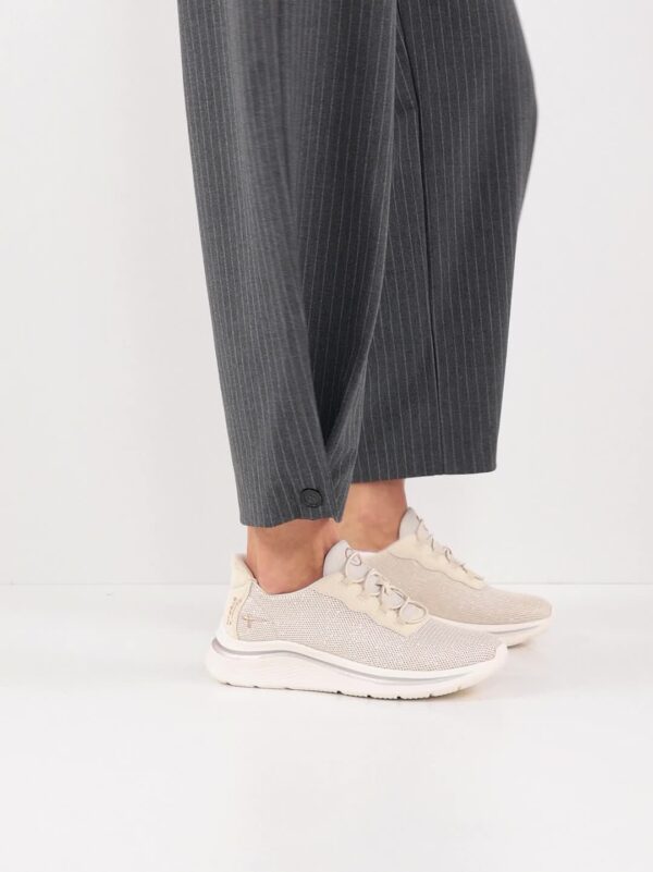 SNEAKERS IN TESSUTO BRILLANTINATO CON LACCI ELASTICI TAMARIS CONFORT