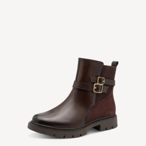 TRONCHETTO TACCO 3 CON DOPPIE FIBBIE E ZIP LATERALE TAMARIS COMFORT