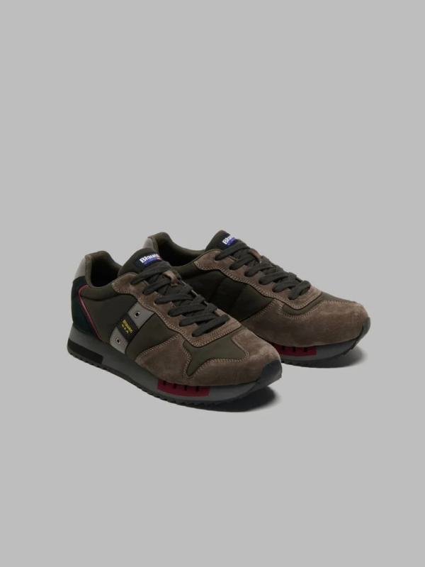 SNEAKERS ALLACCIATA RUNNING QUEENS01-WAX BLAUER UOMO