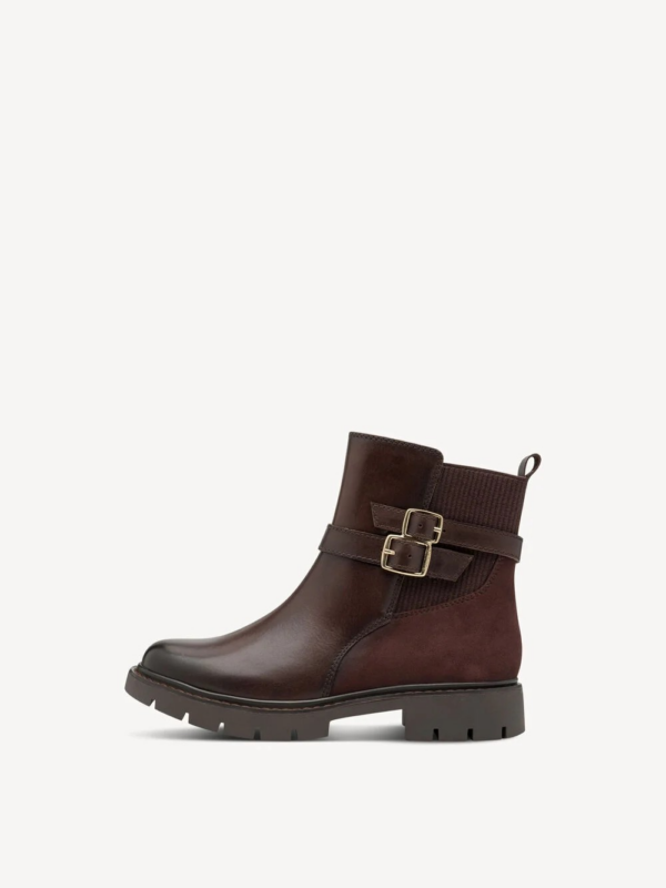 TRONCHETTO TACCO 3 CON DOPPIE FIBBIE E ZIP LATERALE TAMARIS COMFORT