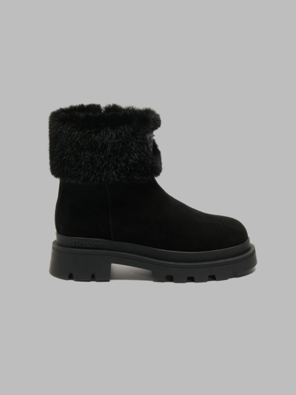 STIVALETTO CON ZIP LATERALE E PELLICCIOTTO KIMMEL BLAUER DONNA