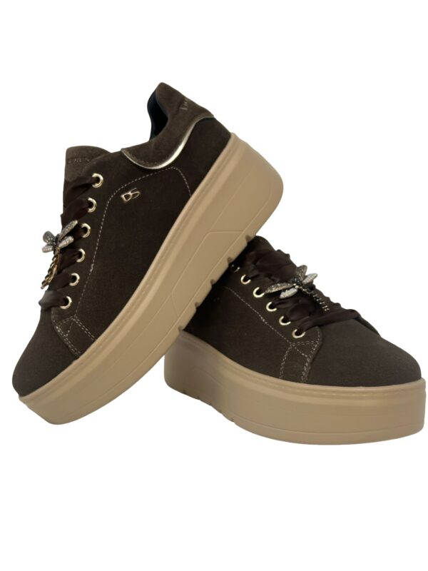 SNEAKERS ALLACCIATA E ZIP LATERALE CON PLATFORM DONNA SERENA - immagine 2