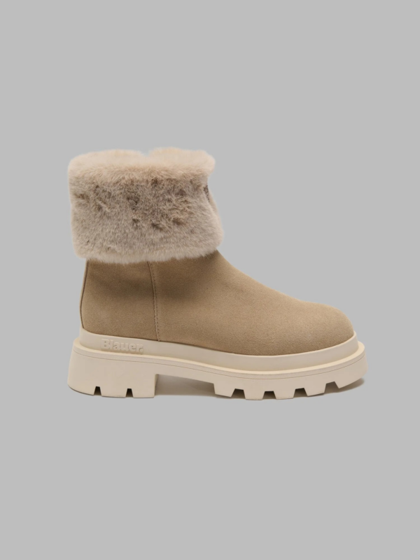 STIVALETTO CON ZIP LATERALE E PELLICCIOTTO KIMMEL BLAUER DONNA