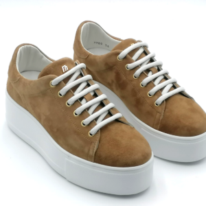 SCARPA ALLACCIATA IN CAMOSCIO CON PLATFORM FRAU DONNA