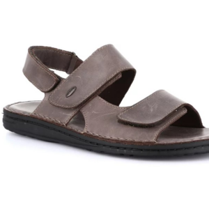 SANDALO CON DOPPIA FASCIA IN PELLE LAPO GRUNLAND UOMO 1954