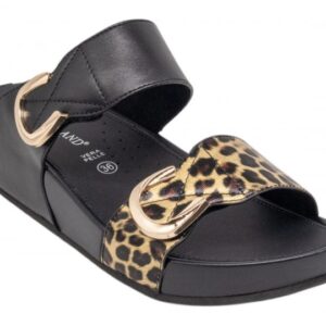 CIABATTA ANIMALIER DOPPIA FASCIA REGOLABILE DIRA GRUNLAND DONNA 3124