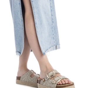 SCALZATO A 2 FASCE IN RAFFIA CON PLATFORM REFRESH DONNA